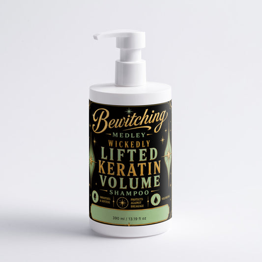 Wickedly Glossed Vetiver Conditioner lifestyle shot — Bewitching Medley luxury haircare collection