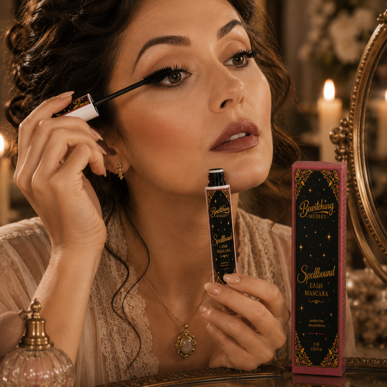 Spellbound Lash Mascara vintage vanity editorial shot