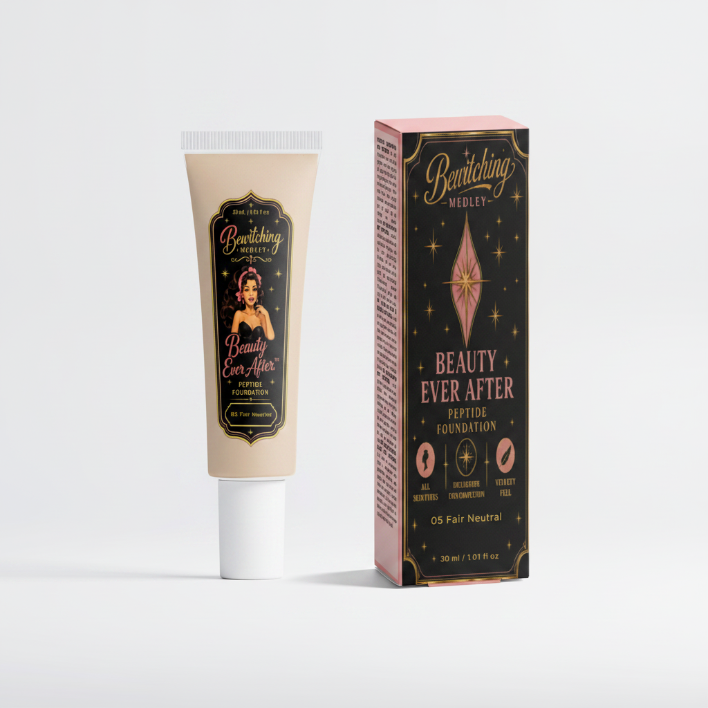 Beauty Ever After Foundation — Tube & Box Side by Side