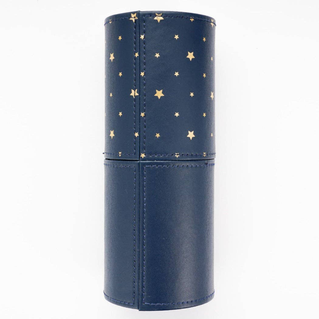 Navy with Gold Stars 12-Piece Makeup Brush Set