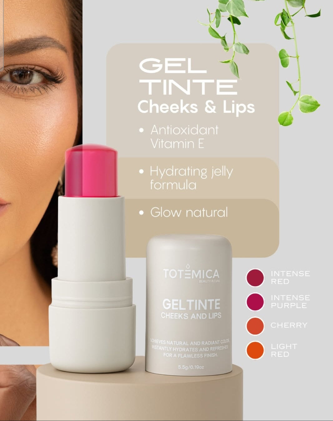 Totemica Gel Tinte Cheeks and Lips (0.19 oz)