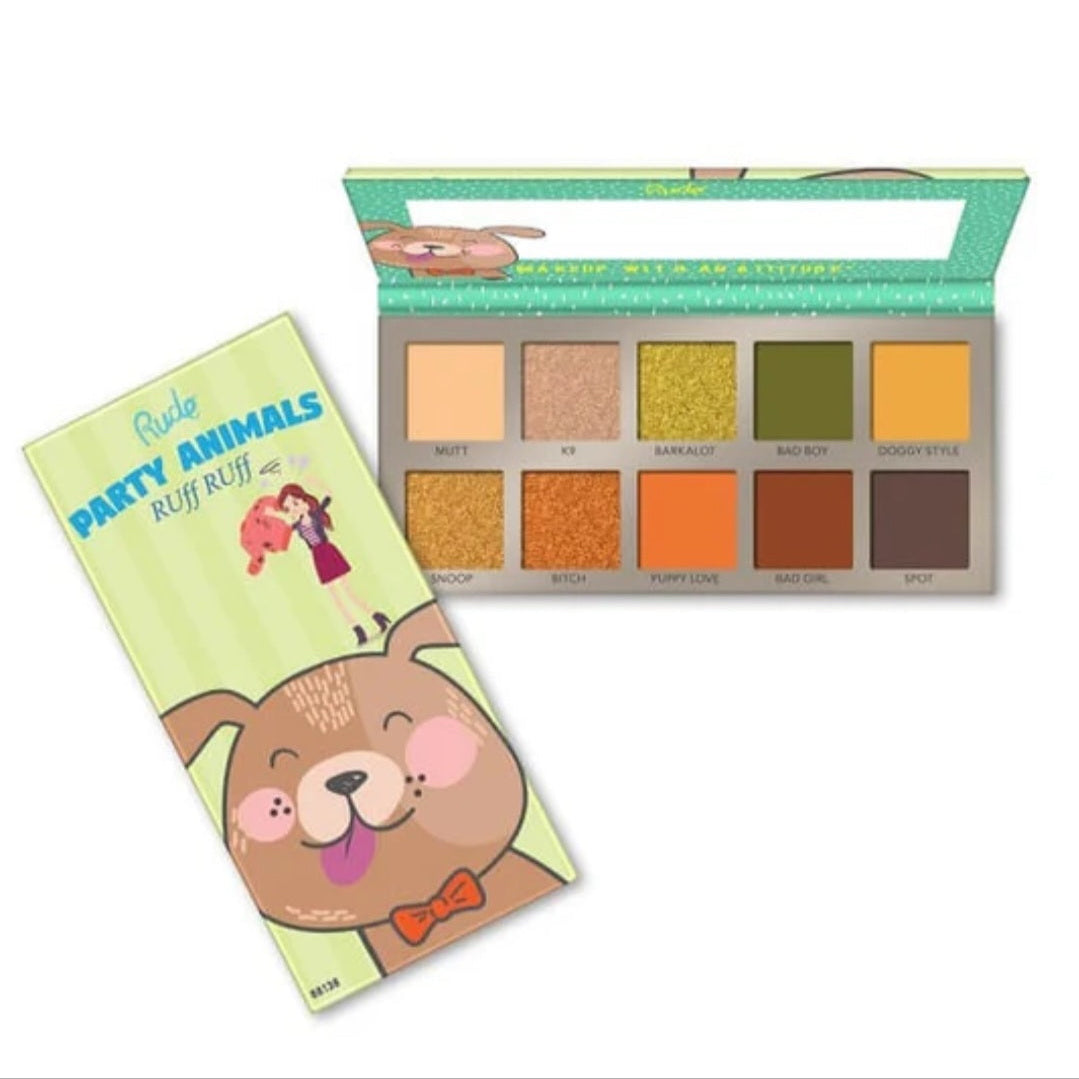 Rude Party Animals "ruff ruff" 10- Color Eyeshadow Palette